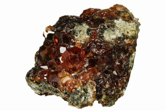 Gemmy Grossular Garnets on Hedenbergite - Vesper Peak, Washington #175443